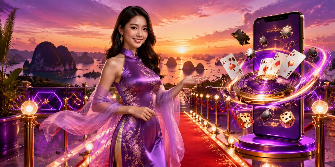 Người chơi bài tại vịnh Hạ Long trong trang phục áo dài, thưởng thức giải trí có văn hóa
